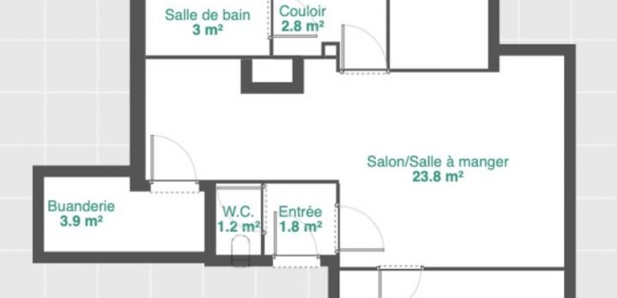 TOULOUSE RANGUEIL – A LOUER Chambre 440€ cc. Avec place de Parking et Balcon.