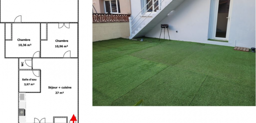 VILLENEUVE-TOLOSANE – A LOUER T3 de 54m². Loyer: 685€