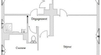 VÉNISSIEUX – A LOUER T3 de 60m². Loyer: 850€