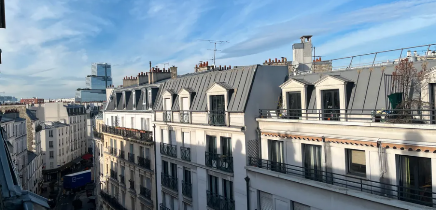 Paris 17e – A LOUER T2 de 24m². Loyer: 880€